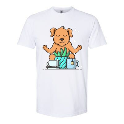 Cute Namaste Dog Do Yoga Gardening Lover Coffee Lover Meaningful Gift Softstyle CVC T-Shirt