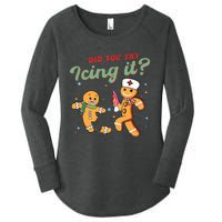 Christmas Nurse Did You Try Icing It Gingerbread Man Women's Perfect Tri Tunic Long Sleeve Shirt