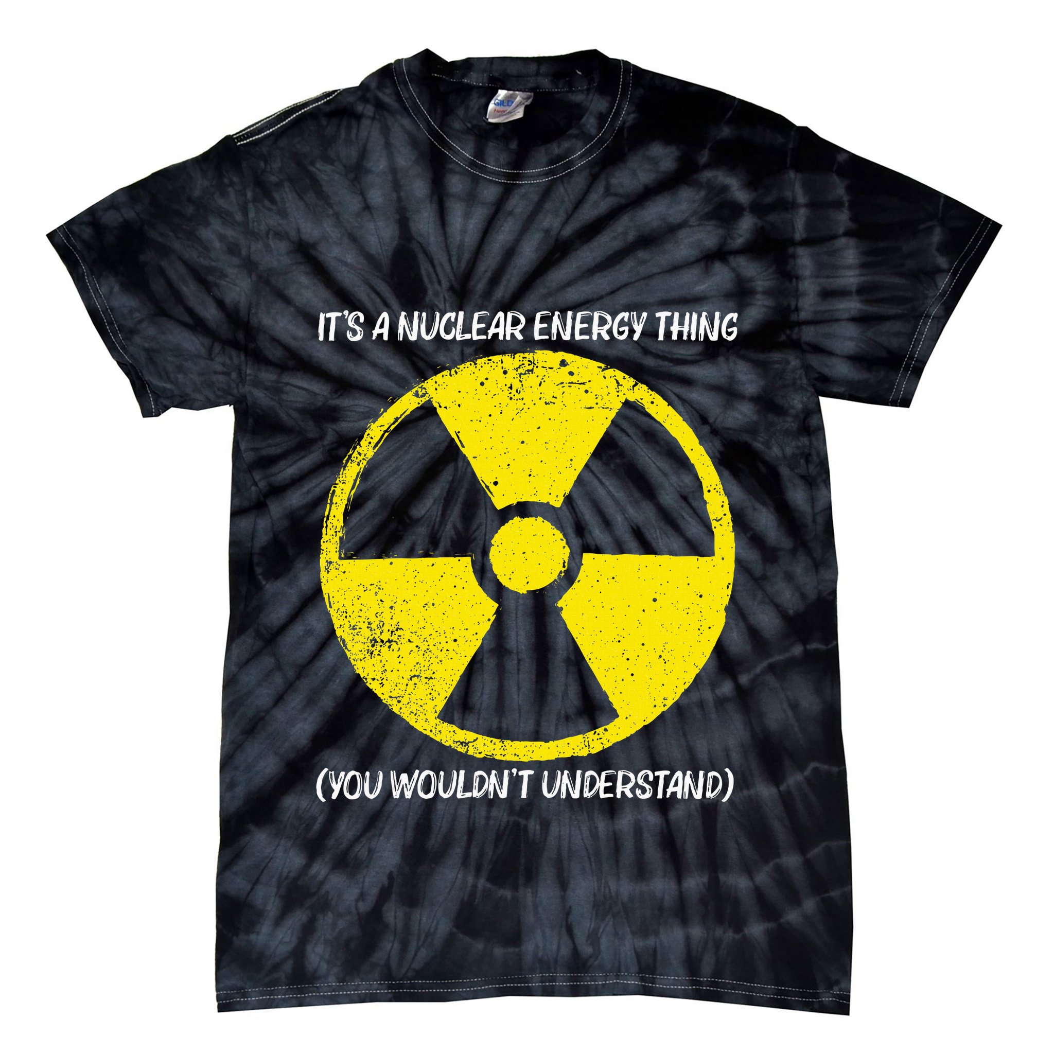 Cool Nuclear Energy Nuclear Power Plant Tie-Dye T-Shirt