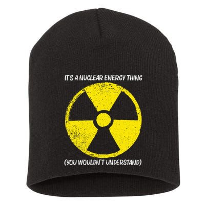 Cool Nuclear Energy Nuclear Power Plant Short Acrylic Beanie