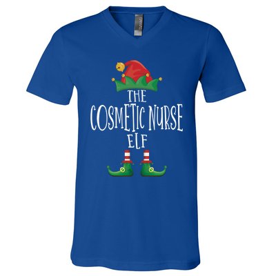 Cosmetic Nurse Elf Family Matching Christmas Pajamas Gift V-Neck T-Shirt