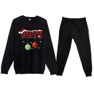 Chest Nuts Funny Matching Chestnuts Christmas Couples Nuts Premium Crewneck Sweatsuit Set