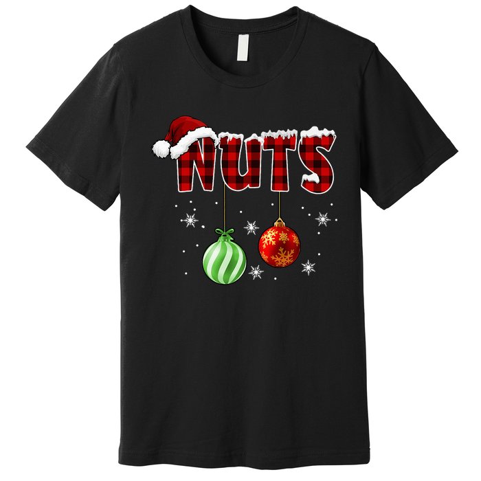 Chest Nuts Funny Matching Chestnuts Christmas Couples Nuts Premium T-Shirt