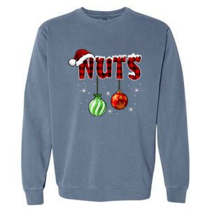 Chest Nuts Funny Matching Chestnuts Christmas Couples Nuts Garment-Dyed Sweatshirt