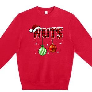 Chest Nuts Funny Matching Chestnuts Christmas Couples Nuts Premium Crewneck Sweatshirt