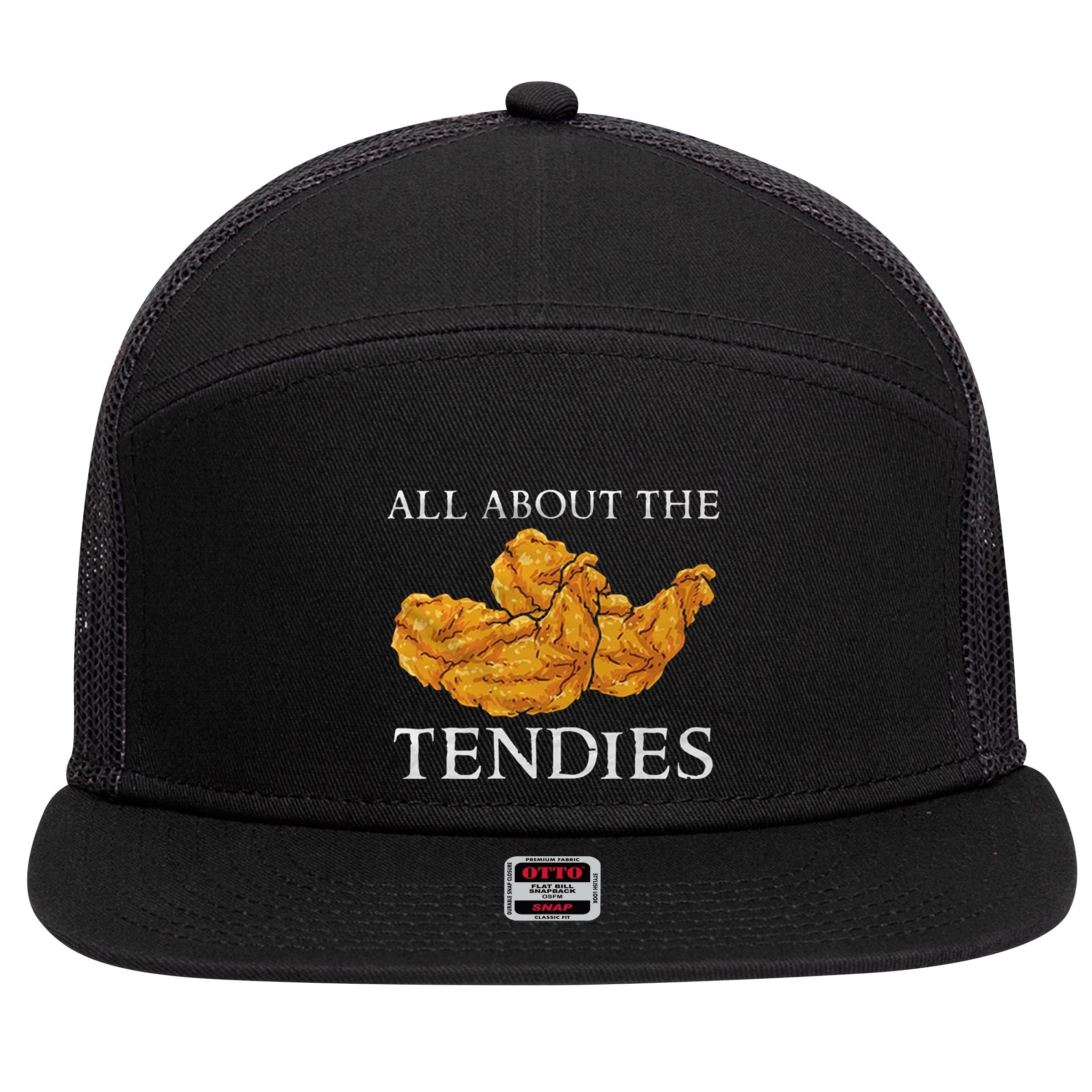 Chicken Nugget Funny Food 7 Panel Mesh Trucker Snapback Hat