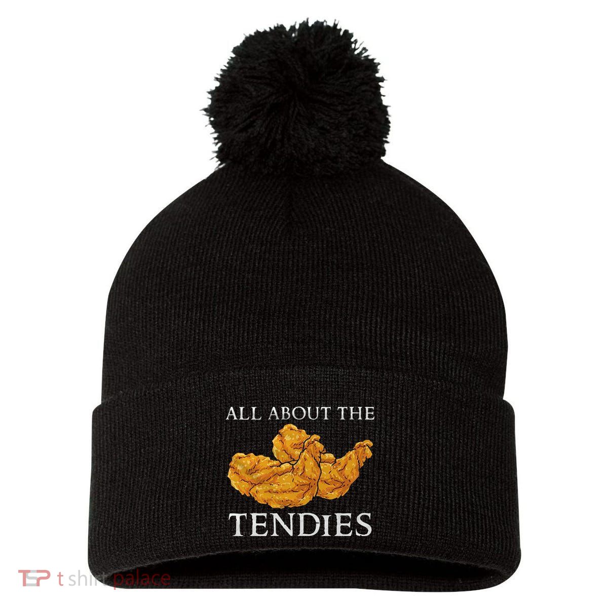 Chicken Nugget Funny Food Pom Pom 12in Knit Beanie