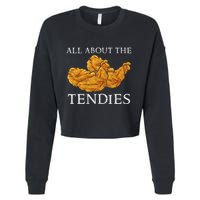 Chicken Nugget Funny Food Cropped Pullover Crew