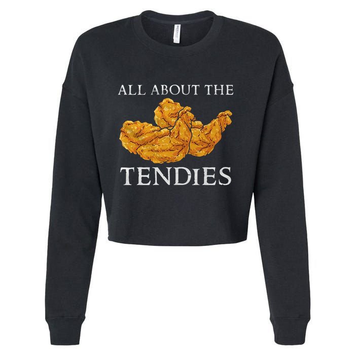 Chicken Nugget Funny Food Cropped Pullover Crew