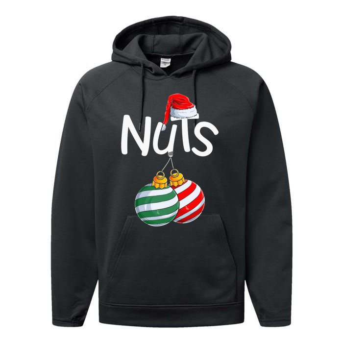 Chest Nuts Funny Matching Chestnuts Christmas Couples Nuts Performance Fleece Hoodie