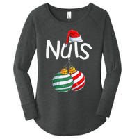 Chest Nuts Funny Matching Chestnuts Christmas Couples Nuts Women's Perfect Tri Tunic Long Sleeve Shirt