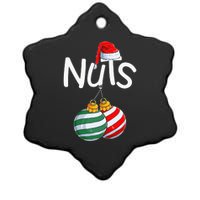 Chest Nuts Funny Matching Chestnuts Christmas Couples Nuts Ceramic Star Ornament