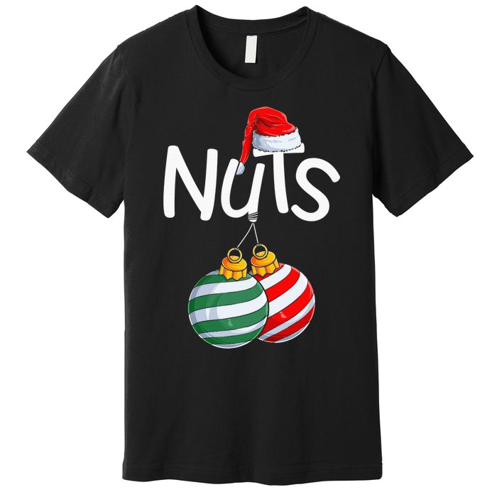 Chest Nuts Funny Matching Chestnuts Christmas Couples Nuts Premium T-Shirt