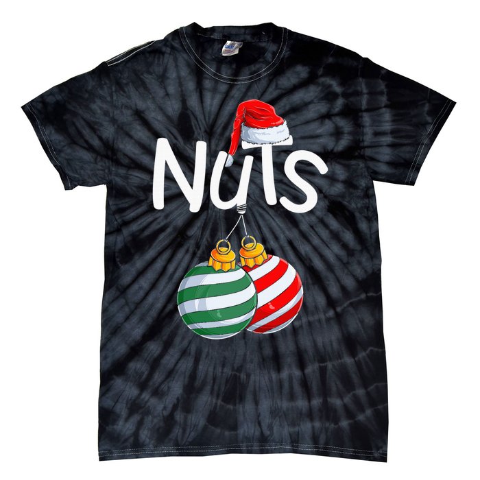 Chest Nuts Funny Matching Chestnuts Christmas Couples Nuts Tie-Dye T-Shirt