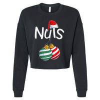 Chest Nuts Funny Matching Chestnuts Christmas Couples Nuts Cropped Pullover Crew