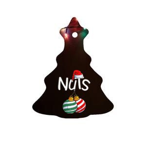 Chest Nuts Funny Matching Chestnuts Christmas Couples Nuts Ceramic Tree Ornament