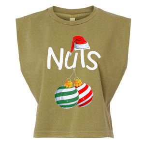 Chest Nuts Funny Matching Chestnuts Christmas Couples Nuts Garment-Dyed Women's Muscle Tee