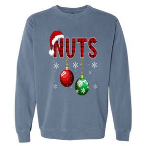 Chest Nuts Funny Matching Chestnuts Christmas Couples Nuts Garment-Dyed Sweatshirt