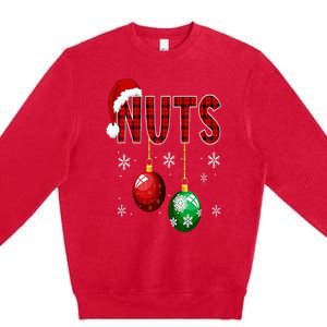 Chest Nuts Funny Matching Chestnuts Christmas Couples Nuts Premium Crewneck Sweatshirt