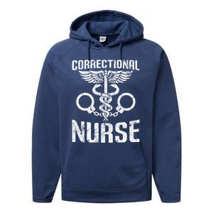 Correctional Nurse Funny Nursing Gift Performance Fleece Hoodie