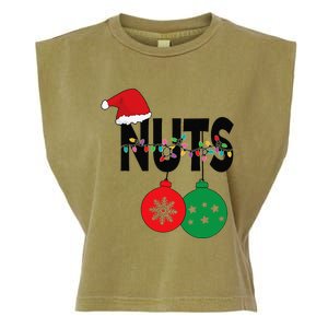 Chest Nuts Funny Matching Chestnuts Christmas Couples Nuts Garment-Dyed Women's Muscle Tee