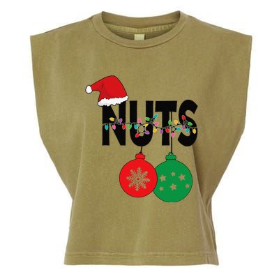 Chest Nuts Funny Matching Chestnuts Christmas Couples Nuts Garment-Dyed Women's Muscle Tee