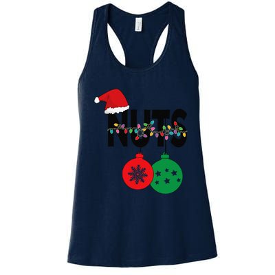 Chest Nuts Funny Matching Chestnuts Christmas Couples Nuts Women's Racerback Tank