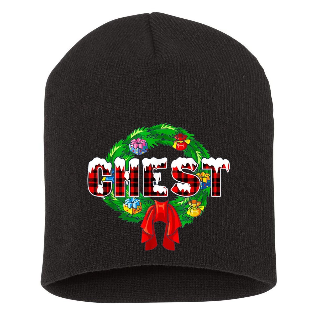 Chest Nuts Funny Matching Chestnuts Christmas Couples Nuts Short Acrylic Beanie