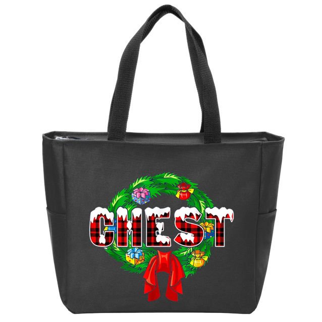 Chest Nuts Funny Matching Chestnuts Christmas Couples Nuts Zip Tote Bag
