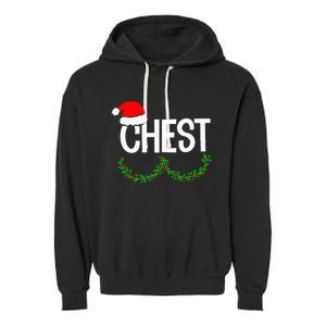 Chest Nuts Funny Christmas Chestnuts Couple Matching Outfit Garment-Dyed Fleece Hoodie