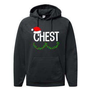 Chest Nuts Funny Christmas Chestnuts Couple Matching Outfit Performance Fleece Hoodie