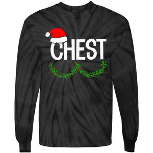 Chest Nuts Funny Christmas Chestnuts Couple Matching Outfit Tie-Dye Long Sleeve Shirt