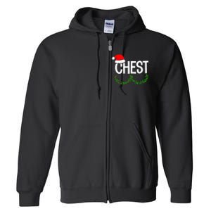 Chest Nuts Funny Christmas Chestnuts Couple Matching Outfit Full Zip Hoodie