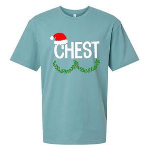 Chest Nuts Funny Christmas Chestnuts Couple Matching Outfit Sueded Cloud Jersey T-Shirt