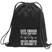 Cool Nurse For Men Women Medical Assistant Nursing Aide CNA Sweatshirt Cinch Pack Bag