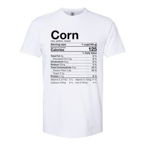 Corn Nutritional Facts Gifts Thanksgiving Softstyle CVC T-Shirt