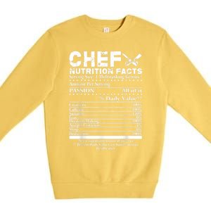 Chef Nutrition Facts Cool Chef Tee Gift For Chefs Premium Crewneck Sweatshirt