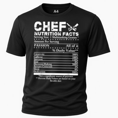 Chef Nutrition Facts Cool Chef Tee Gift For Chefs Performance Shirt
