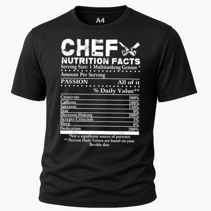 Chef Nutrition Facts Cool Chef Tee Gift For Chefs Cooling Performance Crew T-Shirt
