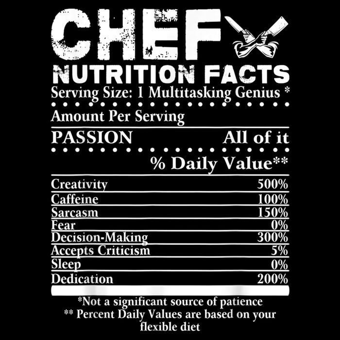 Chef Nutrition Facts Cool Chef Tee Gift For Chefs Cooling Performance Crew T-Shirt