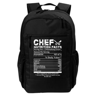 Chef Nutrition Facts Cool Chef Tee Gift For Chefs Backpack