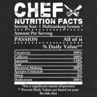 Chef Nutrition Facts Cool Chef Tee Gift For Chefs Adult Drive Performance Visor