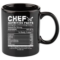 Chef Nutrition Facts Cool Chef Tee Gift For Chefs 11oz C Handle Ceramic Mug