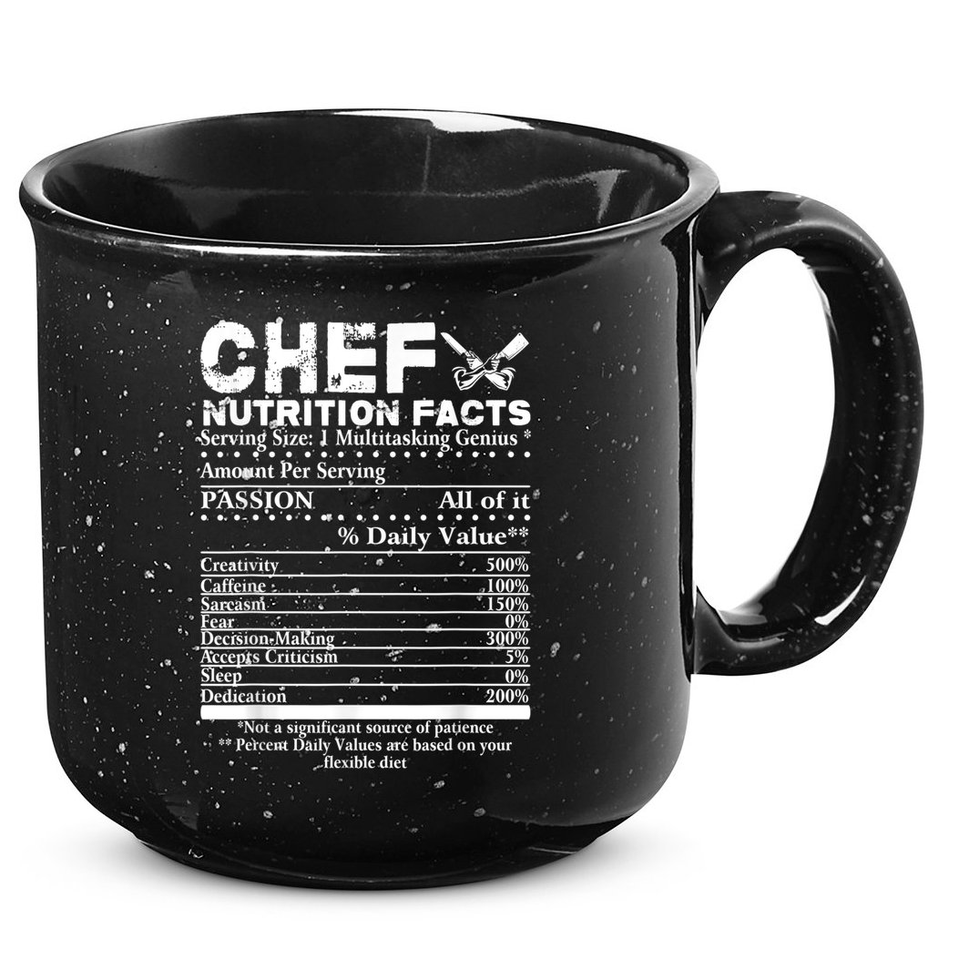 Chef Nutrition Facts Cool Chef Tee Gift For Chefs 15oz Campfire Ceramic Mug