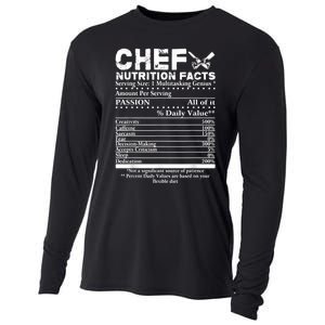 Chef Nutrition Facts Cool Chef Tee Gift For Chefs Cooling Performance Long Sleeve Crew