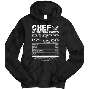 Chef Nutrition Facts Cool Chef Tee Gift For Chefs Tie Dye Hoodie