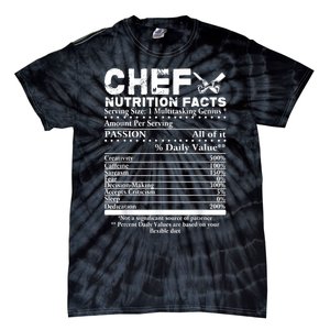 Chef Nutrition Facts Cool Chef Tee Gift For Chefs Tie-Dye T-Shirt