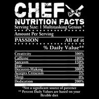 Chef Nutrition Facts Cool Chef Tee Gift For Chefs Wool Snapback Cap