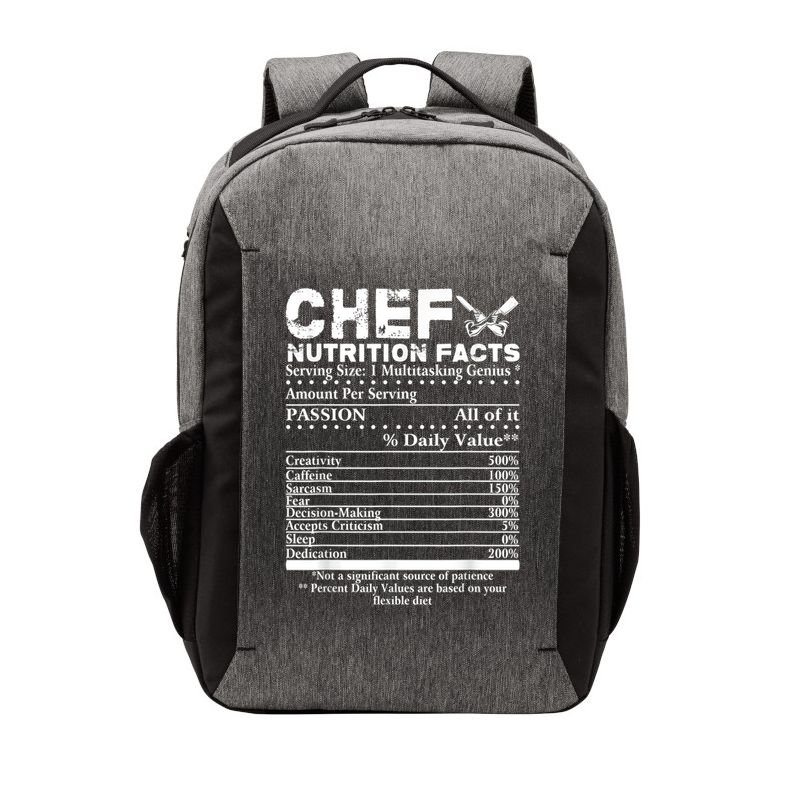 Chef Nutrition Facts Cool Chef Tee Gift For Chefs Vector Backpack