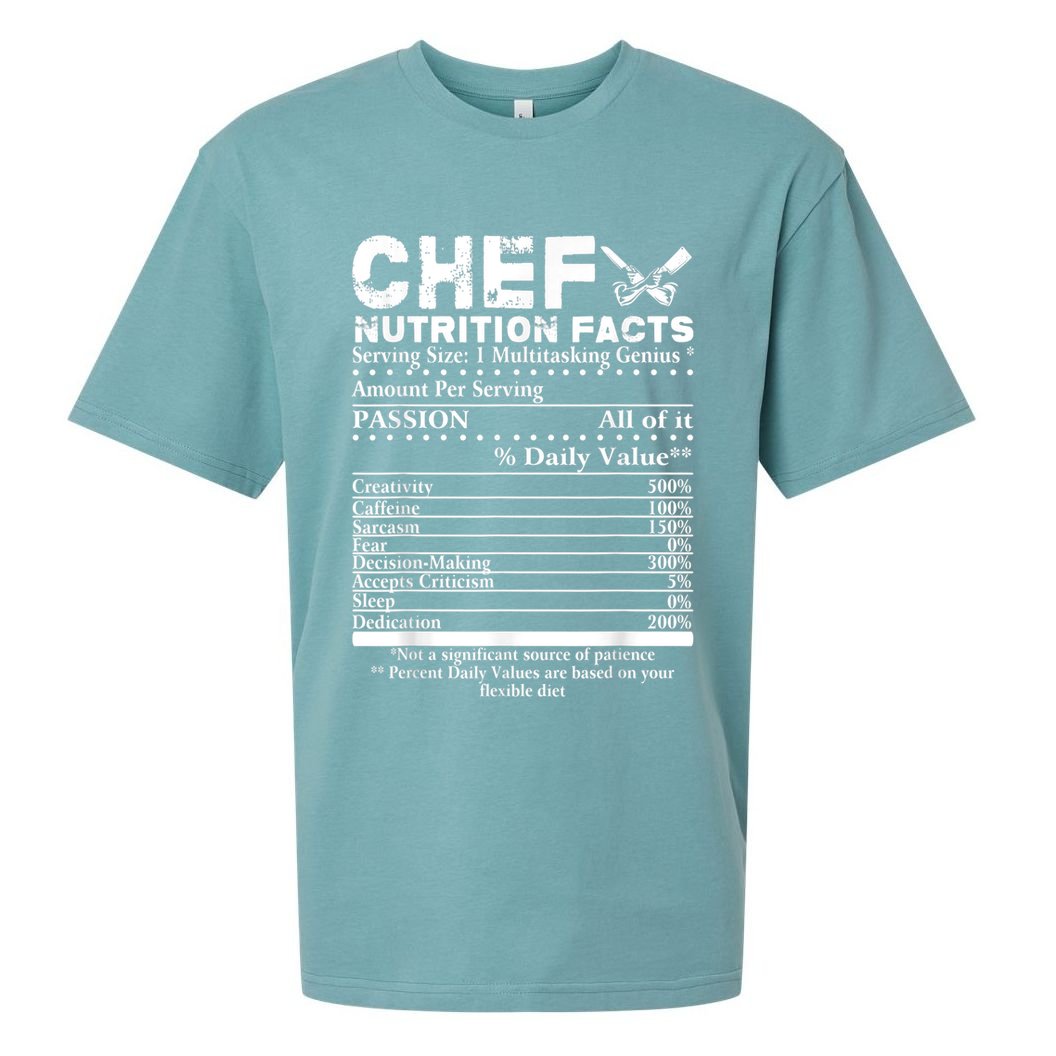 Chef Nutrition Facts Cool Chef Tee Gift For Chefs Sueded Cloud Jersey T-Shirt